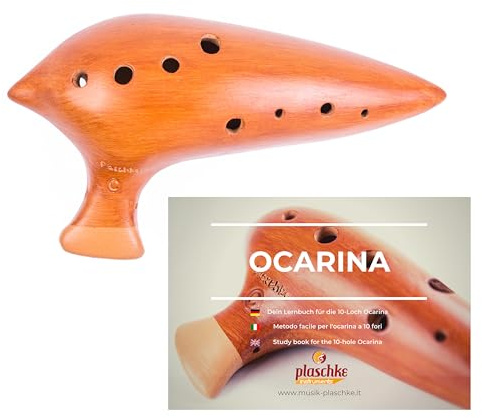 PLASCHKE Okarina in C-Bass, Premium Terracotta-Keramik, handgefertigt in Südtirol