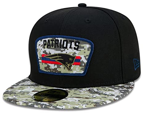 New Era 59Fifty England Patriots Cap Basecap Baseballcap Flat Brim Fitted NFL-Cap Herren - Hinten geschlossen, mit Schirm Herbst Sommer Frühjahr Winter Frühling-Sommer Herbst-Winter - 7 5/8 (60,6