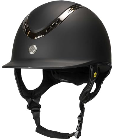 Back on Track Reithelm EQ3 Pardus mit Justierrädchen Smooth Black (M (56-58))