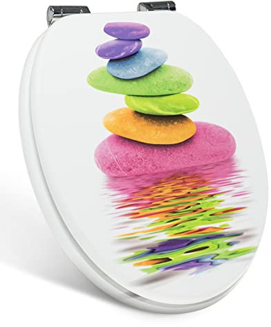 Xonic Design WC-Sitz - Premium Klo-Deckel - Toilettensitz mit Absenkautomatik - hochwertige Klobrille mit Motiv (MDF126)