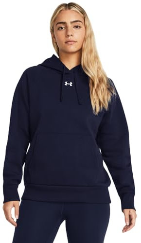 Under Armour Women's UA Rival Fleece Hoodie Shirt Midnight Navy