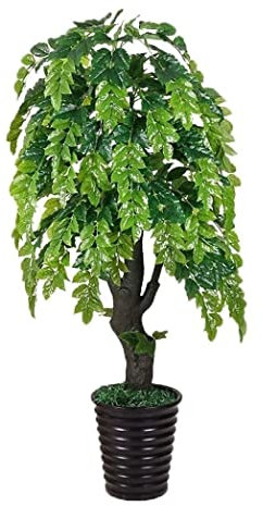 Kunstbaum Künstliche Künstliche Bäume In Töpfen, Für Den Innen- Und Außenbereich, Künstlicher Baum Mit Grünen Blättern, Stamm, Künstliche Pflanze Für Wohnzimmer-Eckdekoration Kunstpflanze (Color : Wi