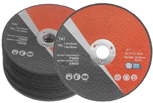 sourcing map 25pcs Cut Off Wheels 3 x 0.05 x 3/8 Thin Metal Stainless Steel Fast Clean Cutting Disc Cutting Wheels Metal Grinding Wheels for Angle Grinder, Black