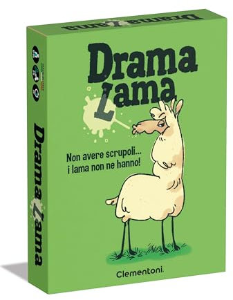 Clementoni - Drama Lama - Carte Da Gioco per Adulti e Bambini, Gioco Da Tavolo 10-99 Anni, Divertimento Per Famiglie, 2-6 Giocatori, Gioco Di Società tra Amici, In Italiano, Made In Italy, 16815