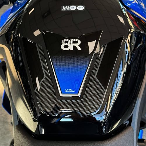 Resin Bike Motorbike 3D Stickers Compatible with Suzuki GSX 8R 2024-2026 Blue. Bike Tank Protector Grip from Impact and Scratches. Sticker 3D Resin Gadget Moto