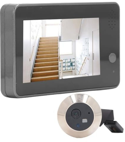 WiFi-Türspionkamera, 4,3-Zoll-1080P-Digital-Türspion mit PIR-Bewegungserkennung, Türkamera-Display Unterstützt APP-Steuerung, für 4-11 Cm Große Türverkleidung