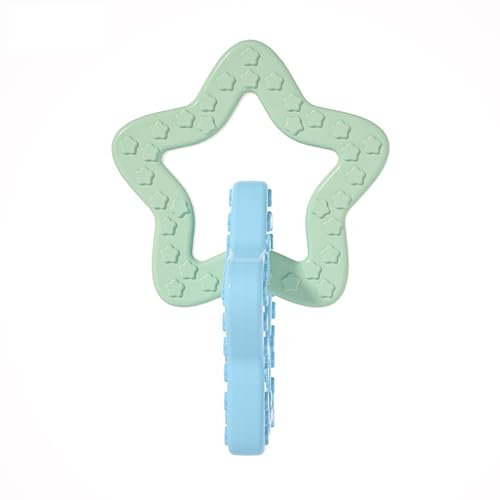 Kisstta Hundespielzeug Unzerstörbar, Hartgummi Kauspielzeug Hund, Doppelter Ring in Sternform Dog Toys mit Noppen, Kleine Hunde Welpenspielzeug für Zahnen Zähne Reinigen, Kauresistentes Spielzeug