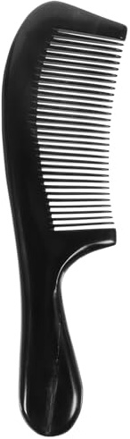 Baluue Peine De Cuerno Natural De Buey 7.67 Pulgadas Peine Grueso Con Mango Para Masaje Cuidado Del Cabello Antiestático Ideal Para Pelo Rizado Y Largo