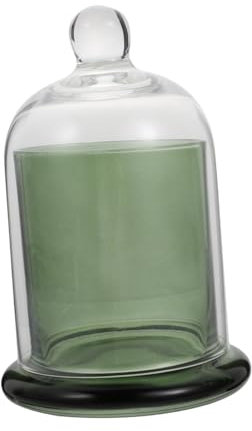 ABOOFAN 1 Satz Glasglocke Duftkerze Laternen Tablett Spitzkerzen Teelicht Tassen Wachsbecher Schrumpfverschlüsse Für Weinflaschen Kerzenhalter Mit Kuppel Pflanzen Green