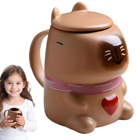 Taza Capybara, taza de pareja de Capybara, taza de café divertida con animales, taza de corazón de Capibara, taza de cerámica Capybara, taza de té de Capibara, taza de animales de dibujos animados,