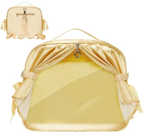 WJnflQN Bärbar dockväska, bärväska, bärbar figur-förvaringsväska, transparent dockväska – figurer förvaringsväska gardiner design figurer display väska för miniatyrer anime