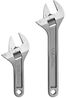 TEKTON Adjustable Wrench Set, 2-Piece (6, 9 in.) - 1-1/2 in. Jaw Capacity | WSA90000 | (6, 9 in.), 1-1/2 Inch Jaw Capacity