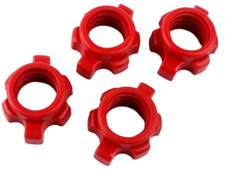 4PCS Dumbbell Hex Nut Spin Lock Collar Dumbbell Rod Nuts Standard Barbell Screw Collar Dumbbell Accessories