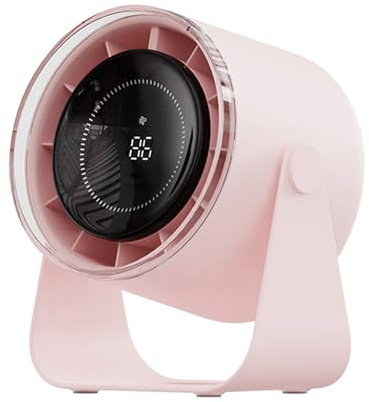 YIZITU Ventilador de mesa de oficina, recargable, de mano, USB, ventilador de escritorio, potente tecnología de circulación de aire