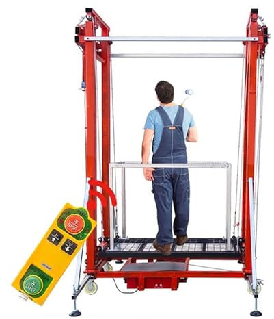 RDHMJSJAZ Ponteggi Elettrici, Piccoli Ascensori Con Telecomando For Cambio Luci, Verniciatura, Riparazione Tetti E Costruzione Alberi(Rise Height 3.5M)
