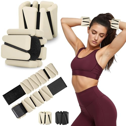 Ankle Weights for Women Men,Adjustable Wrist Weights Set of 2(1lb Each),Wearable leg weights/arm weights，Wrist & Ankle Weights Bracelet for Yoga,Pilates,Running, Fitness,Physical Therapy