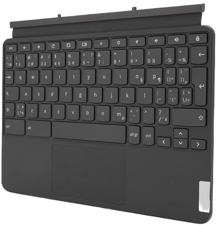 Jiawu Tablet-Tastaturabdeckung, Dock-Ersatz, Tastatur mit Französischem (Kanada) Layout und Touchpad, Kompatibel mit CT-X636F Ideapad Duet Chromebook 10,1 Zoll Tablet