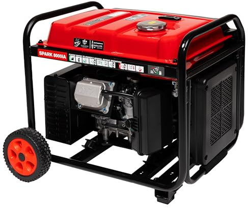 SPARK 8000iA Inverter Stromgenerator 6500 W Benzin – E-Start + Seilzug, 4-Takt EU5, Notstrom Aggregat für Haus, Camping & Profi-Einsatz, 230 V + USB-A/USB-C