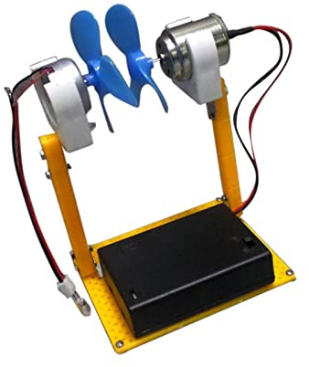 JunZheHub Mini Generador Eólico de Juguete, Modelo Horizontal, de Plástico Inteligente con Función LED, Adecuado para Proyectos Educativos, Escolares Y de, Multicolor, F