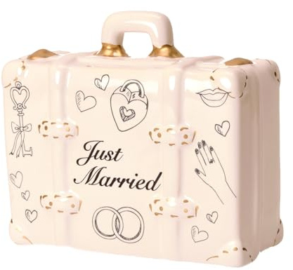 trendaffe Just Married - Koffer Spardose - Flitterwochen - Koffer Sparbüchse Sparschwein