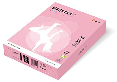 Kopierpapier 80g A4 farbig, Pastellfarben Maestro 500 Blatt, Farbe:rosa