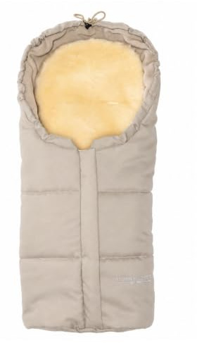 Hofbrucker Lammfell-Fußsäckchen Leni, Babyschale | Lammfell herausnehmbar, wasserabweisend & Mumienform, Made in Germany