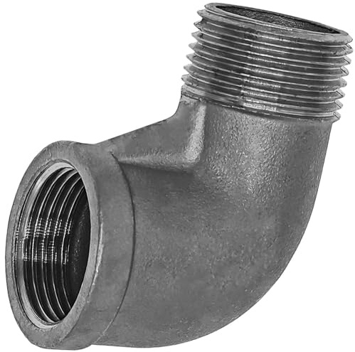 MegaHaustechnik Winkel 90 Grad, 1“ IG x AG, Gewindefitting Edelstahl V4A | Trinkwasser geeignet, Innengewinde und Außengewinde DN25 Rohr, rostfrei INOX
