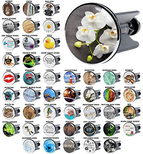 Sanilo Waschbeckenstöpsel, viele schöne Stöpsel für das Waschbecken zur Auswahl, universal mit Motiv (Pretty)