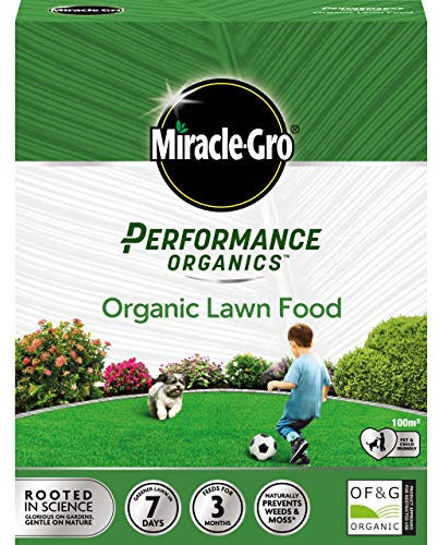 Miracle Gro Performance Organics Lawn Food, 100 m2 Coverage, 2.7 kg (Bee, Pet & Child Friendly)