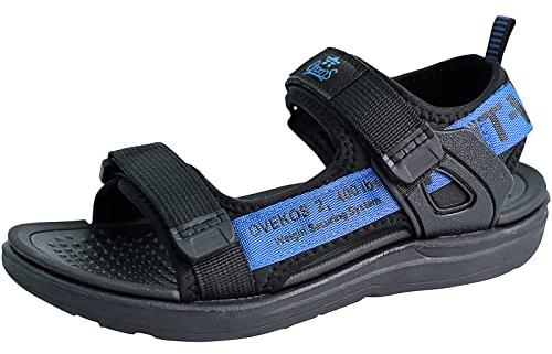 WYSFLY pojkar sandaler barn sommar sandaler öppen tå sandaler utomhus sport platta skor sommar strand vandringssandaler, blå, 39 EU