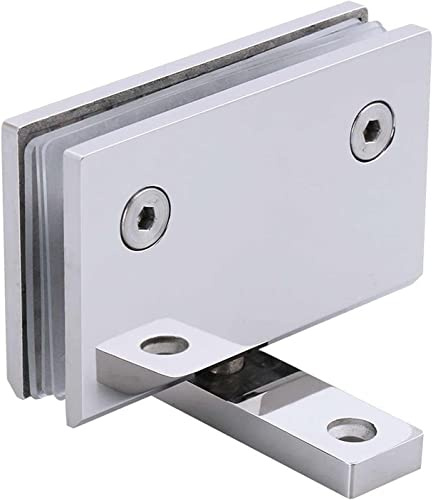 JUCACE Charnière de Porte de Douche en Verre, Robuste à 360 degrés for Porte en Verre, Clip de vitrine, Pivot sans Cadre, Acier Inoxydable 304 Poli