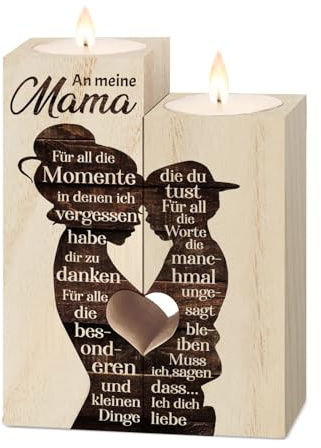 Mama Geschenk Kerzenständer - Geburtstag Geschenk für Mama von Sohn | Mutter Geschenk von Sohn, Muttertagsgeschenk & Geburtstagsgeschenk für Mama