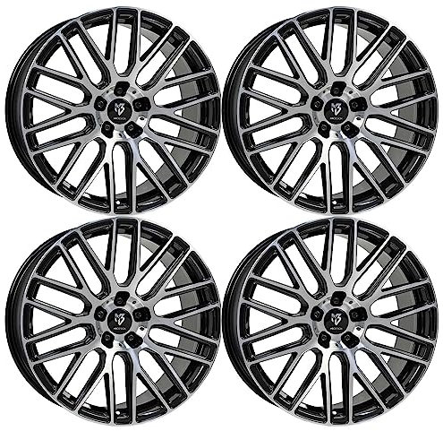 4x MB Design Felgen KV4 9.0Jx20 ET40 5x112 Glanzschwarz poliert kompatibel mit Aiways U5