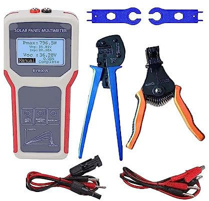 Solarsys® - Werkzeugset für Solarkabel, 1 Crimpzange, 1 Abisolierzange für PV-Kabel, 1 Multimeter für Solarpanel, 1 Paar Wrench für PV-Anschluss
