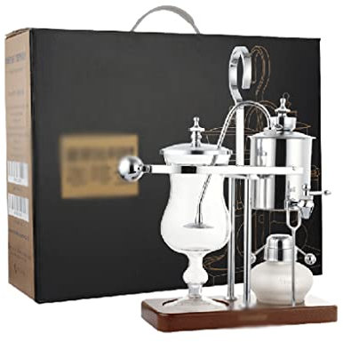 JITEM Kaffeebereiter Belgien Luxus Royal Family Balance Syphon Kaffeebereiter Siphon Brewer Elegantes Design Retro Stil 4-5 Tassen Glas Siphon Topf für Kaffee oder Tee