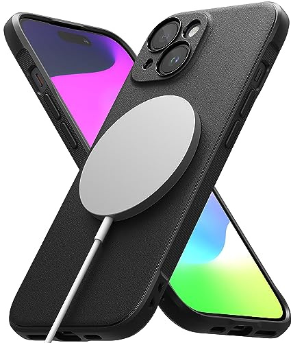 Ringke Onyx Magnetic Compatibile con MagSafe per Cover iPhone 15, Ottima Grip Antiscivolo Antiurto Perfetta Calza Custodia Robusta con Protezione Fotocamera - Black Nero