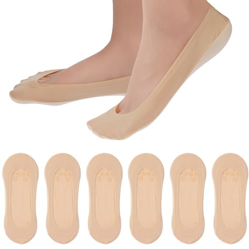 Teaaha 6 Stück Füsslinge Damen 39-42, Füßlinge & Sneakersocken Für Damen, Rutschfeste Ballerina Socken Unsichtbare Atmungsaktive Halbe Sock Nicht Auslaufen Sock Für Frauen