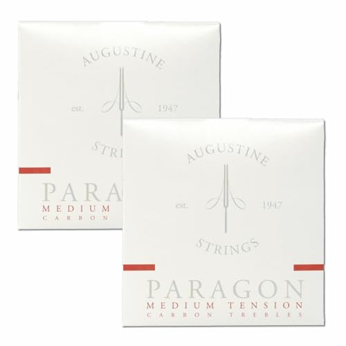 Augustine Strings Paragon Medium Tension - Premium Carbon Saiten für Klassikgitarrensaiten - Produziert in New York vom Hersteller der Original Nylon Gitarrensaiten