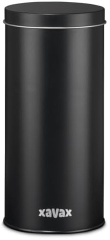 Xavax | Barattolo per caffè o capsule (Bot in metallo, grande capacità, per caffè in grano, macinato o altri alimenti) colore nero opaco