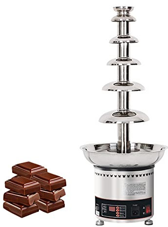 AINITAIFENG Fontaine à Chocolat à Fondue, Fontaine à Chocolat Professionnelle à Domicile, réglages réglables et Fonction de Maintien au Chaud pour Les fêtes, Les Mariages (6 étages)