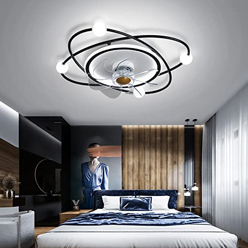 Ventilatori da Soffitto Moderni con Luci e Design Remoto Ventilatore da Soffitto a LED Intelligente per Bambini da 21,6 Pollici Lampada Silenzioso Dimmerabile Timer 7 Pale Ventilatore da Incasso a