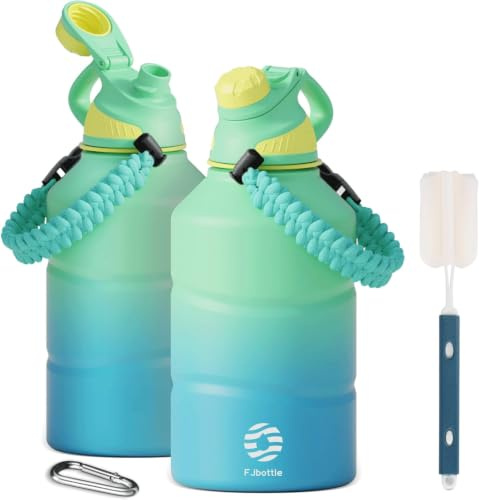 Fjbottle Edelstahl Trinkflasche 1900ml Thermoflasche mit Magnetdeckel | 24 Std. kalt, für Kohlensäure geeignet und spülmaschinengeeignet – ideal für Sport, Camping, Outdoor und Reisen.