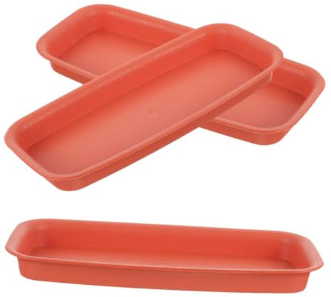 ORFOFE 3piezas Bandejas Rectangulares De Plástico Reutilizables para Macetas Soporte para Plantas Evitan Fugas De Agua para Decoración De Jardín y Proyectos De Jardinería