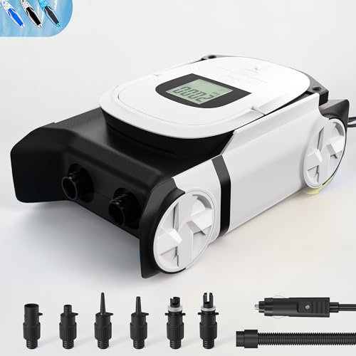 GICLE SUP Pumpe Elektrisch, 22PSI High Pressure Air Bootspumpe, DC12V Car Connection, System und Auto-Off, Geeignet für aufblasbare Paddle Boards, Kajaks, Luftbetten, Fischerboote