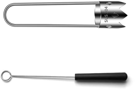 Steel Fruit Core, AMONENZ Enleve Trognon Pomme, Réutilisable Pepper Corer, Acier Inoxydable Vide Pomme, aux Poivrons, Pommes, Poires, Fruits