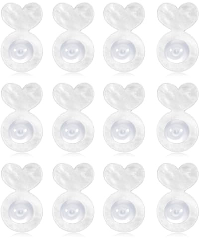 KGDUYC 6 Pares Elevadores de pendientes para mujer, forma de corazón de silicona, Tuercas Hipoalergenicas Cierres Elevadores De Pendientes para Lobulos Caidos O Rasgados, Sujeta y Levanta Pendientes