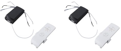 TOPINCN 2 Sets Universal-Deckenventilator-Fernbedienungs-Set, Deckenventilator-Licht-Thermostat-Fernbedienungs-Set Timing und Geschwindigkeit, Fernbedienungs- und Empfänger-Sets für