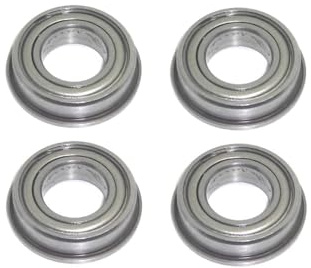 Flanschlager 10x22x6 mm - F6900 ZZ metallgedichtet 4 Stück - rcbay | Chromstahl Radial Kugellager mit Flansch für 10mm Welle