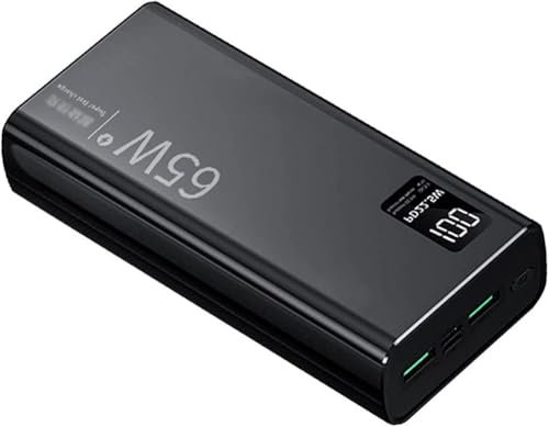 Cargador portátil Power Bank de 65 W y 50 000 mAh, PD 20 W QC3.0, batería Externa de Carga rápida con Pantalla LED, Cargador de Emergencia para teléfono móvil y más