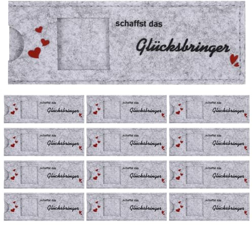 Du Schaffst Das Glücksbringer - 12PCS Schokolade Geschenk Box, Glücksbringer Schule Geschenke Klein für prüfung, Personalisiert Geschenkbox für Freunde